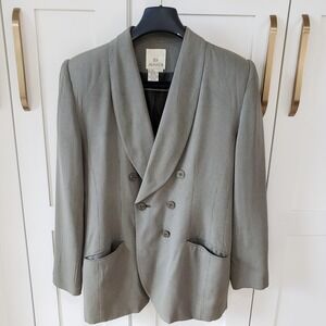 En Avance Blazer Womens 8 Micro Houndstooth Shawl Collar Made in USA